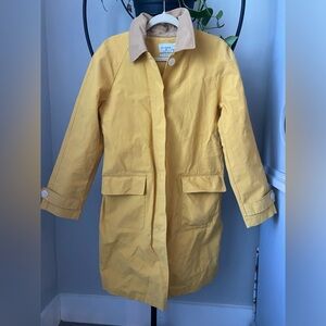 Isaac Mizrahi Yellow Raincoat Trench Women's Medium Used 💦💛